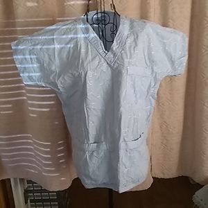 Pale light blue scrubs for women size Small